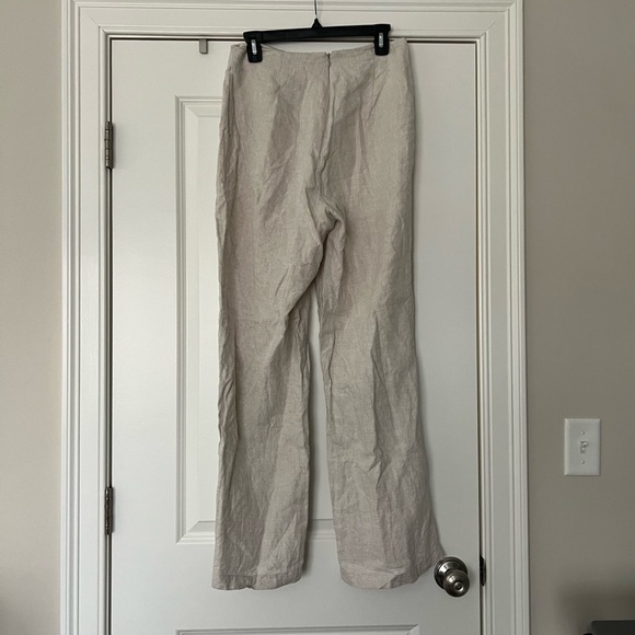 Reformation Cleo Linen Pants in Oatmeal (US 8) - Picture 8 of 10